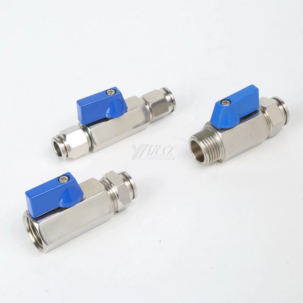 YOULI 1/8" 1/4" NPT BSP 1000WOG PN63 304 316 Stainless Steel Manual Quickly Plug Mini Ball Valve