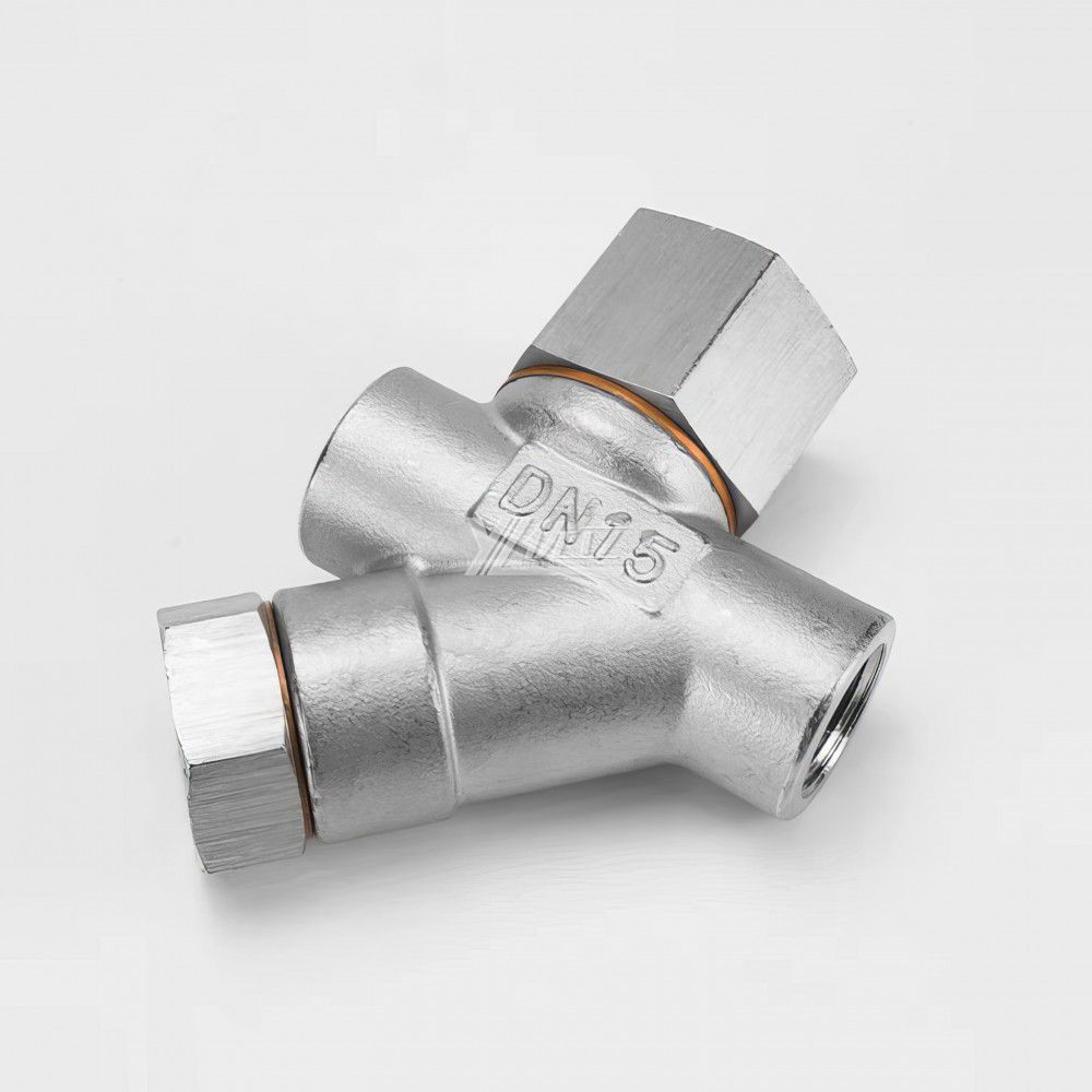 YOULI Durable High Temperature 1.6mpa 304 316  Stainless Steel Y Type Thermal Power Female Threaded Steam Water Trap Valve