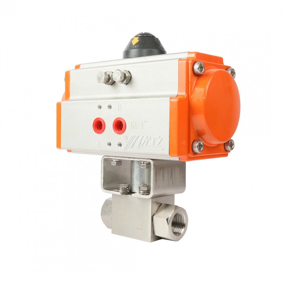 YOULI High Temperature NPT BSP 6000psi Stainless Steel 304 316 WCB KHB High Pressure Pneumatic Female Threaded Ball Valve