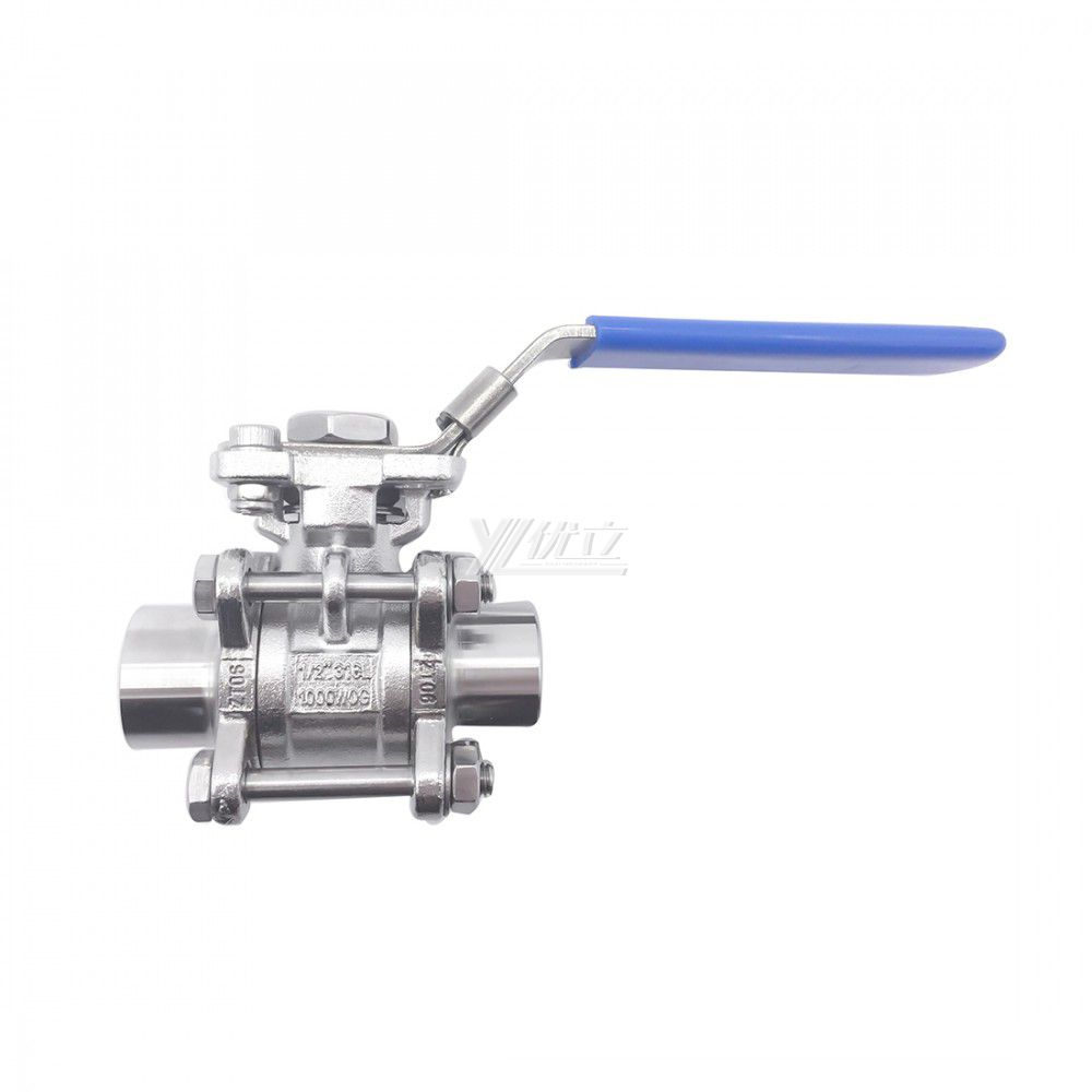 YOULI Hygienic Food Grade Sanitary Stainless Steel 304 316L Beverage Drink Manual 3PC Female Threaded Ball Valve