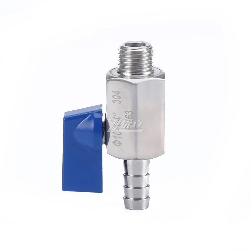 YOULI 1/8" 1/4" NPT BSP 1000WOG PN63 304 316 Stainless Steel Manual Hose Connector Pagoda Male Threaded Mini Ball Valve