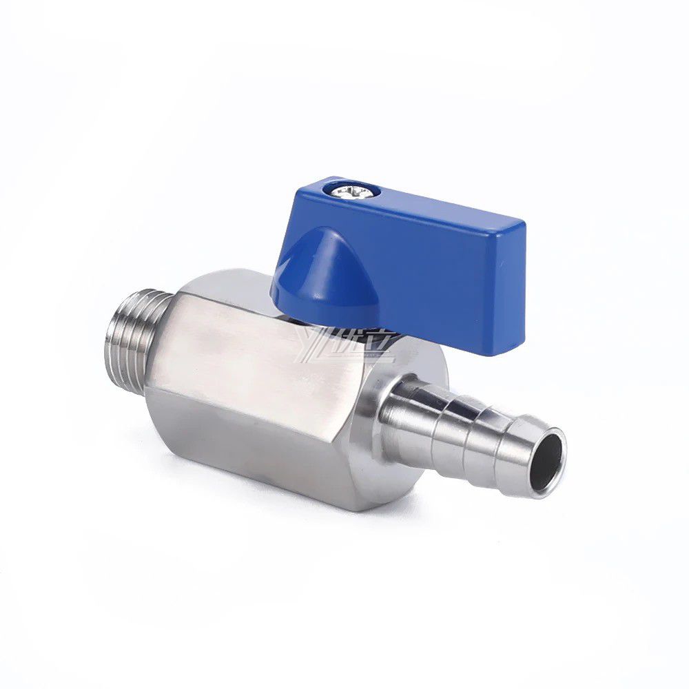 YOULI 1/8" 1/4" NPT BSP 1000WOG PN63 304 316 Stainless Steel Manual Hose Connector Pagoda Male Threaded Mini Ball Valve