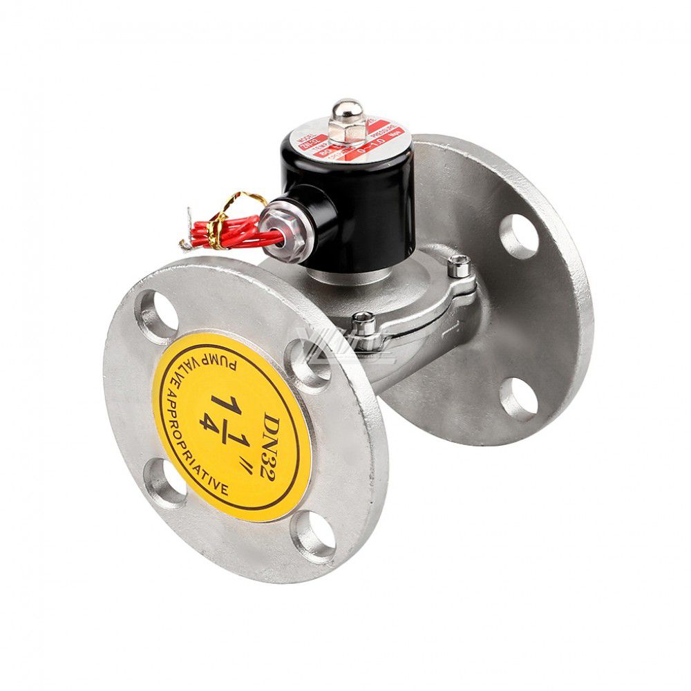 YOULI 2W Stainless Steel 304 316 WCB Two Way AC220V DC24V Normal Close Water Straight Flanged Solenoid Valve