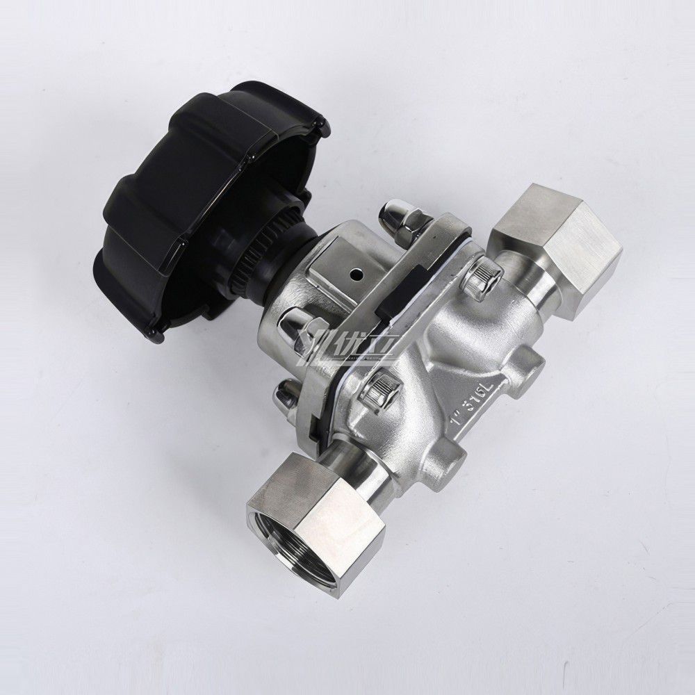 YOULI Hygienic Food Grade Sanitary Stainless Steel 316L Pharmaceutical Biological Straight Female Threaded Diaphragm Valve