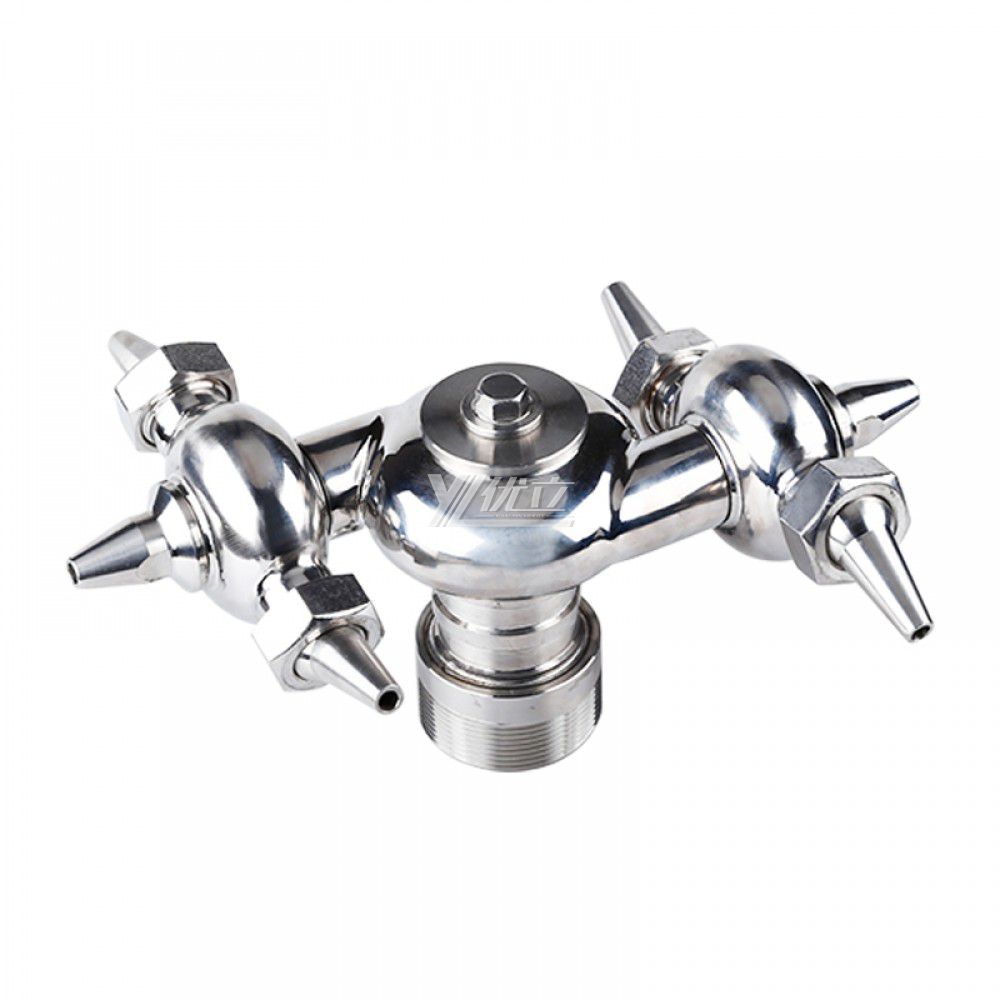 YOULI Food Grade Sanitary 360 Degree CIP Nozzle Tank Cleaning Stainless Steel 304 SS316L Male Threaded Rotary Cleaning Spray Ball