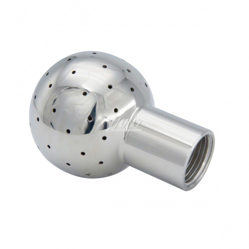 YOULI Hygienic Food Grade Sanitary Bolted Tank Cleaning Stainless Steel 304 SS316L Threaded Nozzle Fixed Cleaning Spray Ball