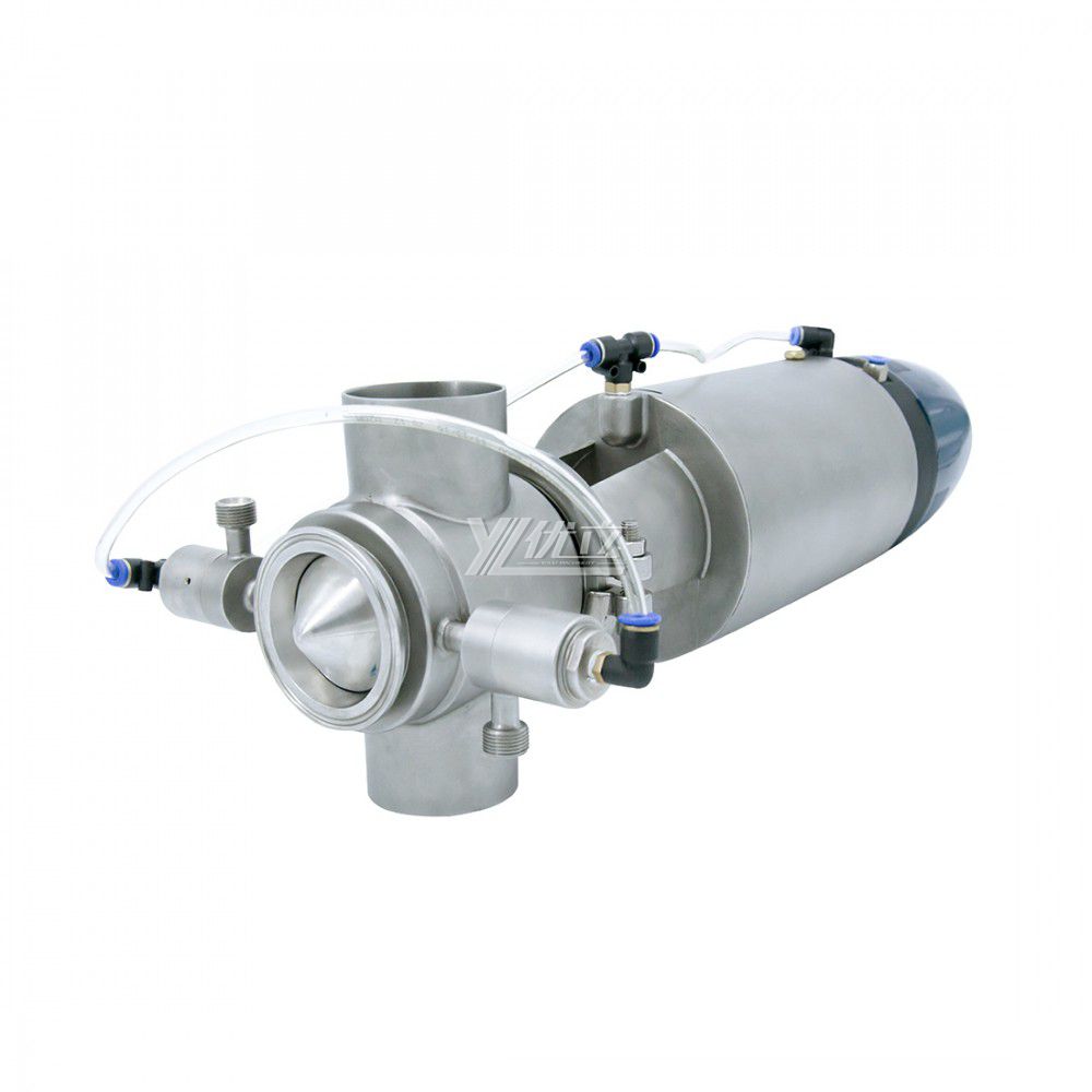 YOULI Hygienic Food Grade Sanitary Stainless Steel 304 316L Intelligent External Cleaning Single Seat Butt Welded Mixproof Valve