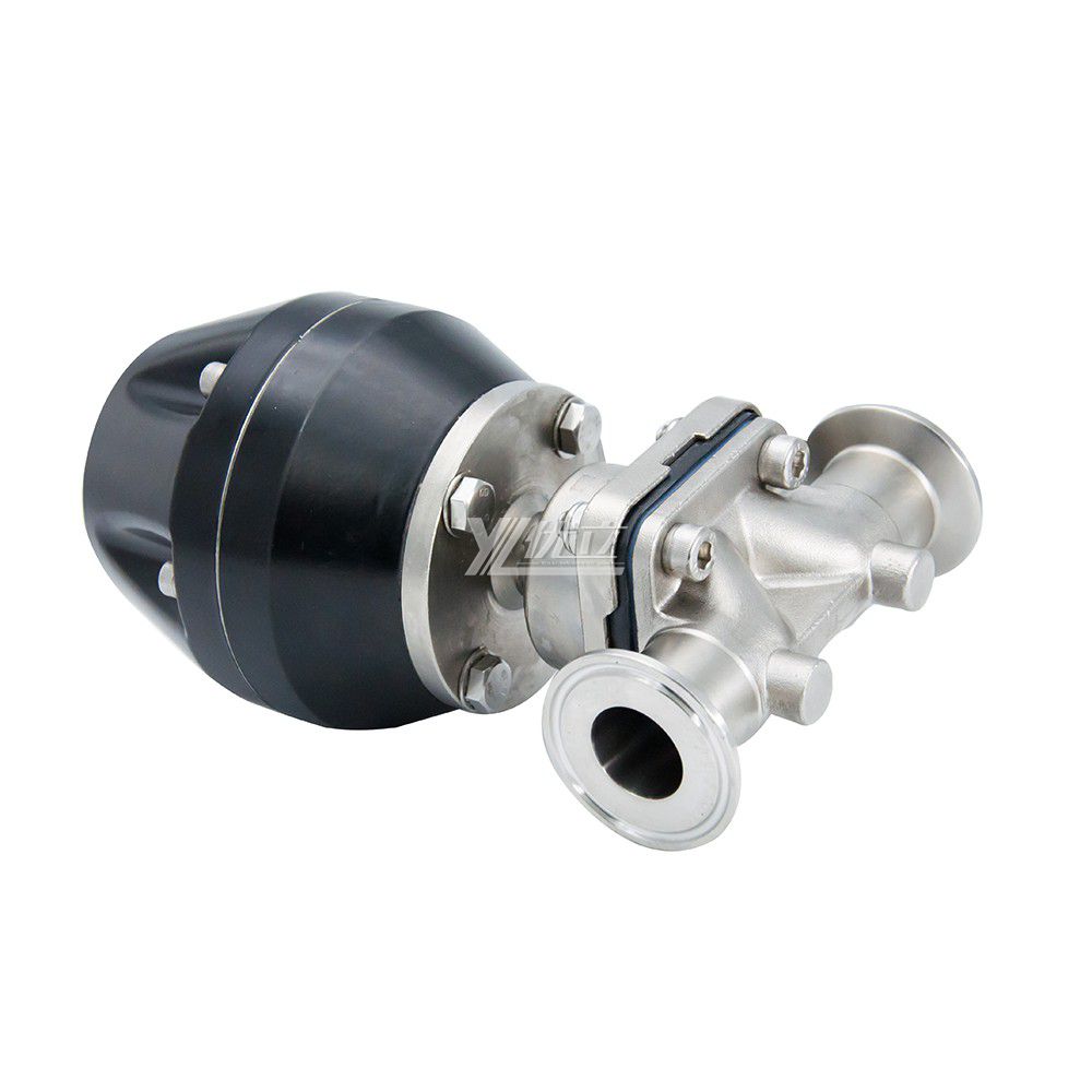 YOULI Hygienic Food Grade Sanitary Stainless Steel 316L Pharmaceutical Biological Membrane Plastics Pneumatic Diaphragm Valve