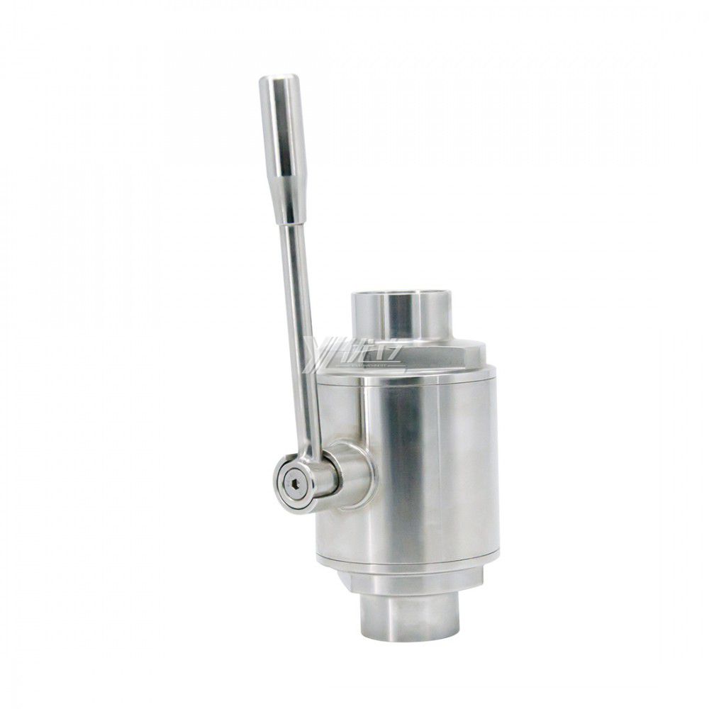 YOULI Hygienic Food Grade Sanitary Stainless Steel  304 316 Beverage Milk 2 Way Manual Heavy Straight Butt Welded Ball Valve