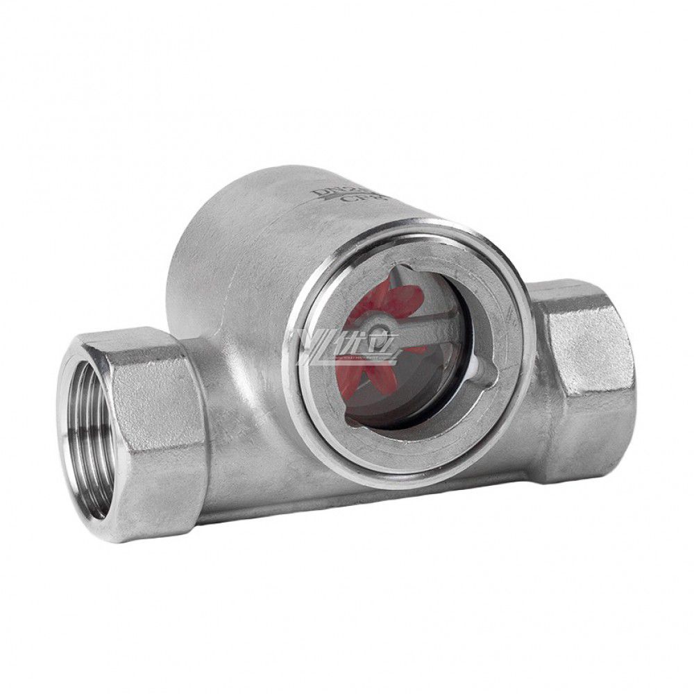 YOULI BSP NPT BSPT Screw Stainless Steel 304 316L Carbon Steel WCB Water Flow Indicator Female Threaded Impeller Sight Glass