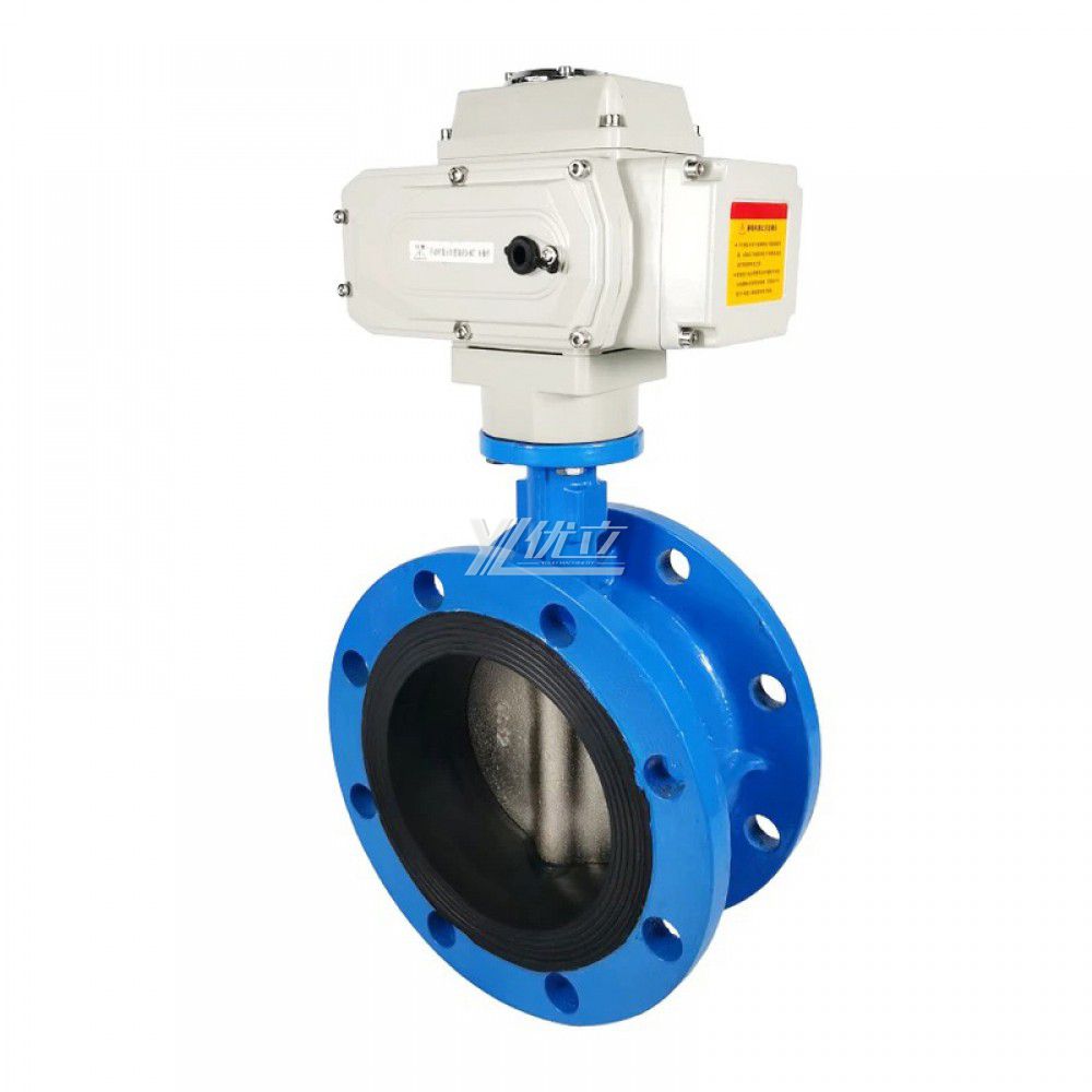 YOULI Stainless Steel 304 316 Cast Iron JIS 10K Pn16 EPDM Water Motorized AC220V Electric Center Flange Butterfly Valve