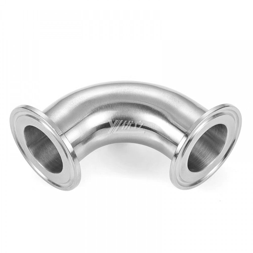 YOULI Hygienic Food Grade Sanitary Stainless Steel 304 SS316L 3A SMS DIN ISO Pipe Fitting 90 Degrees Clamped Elbow