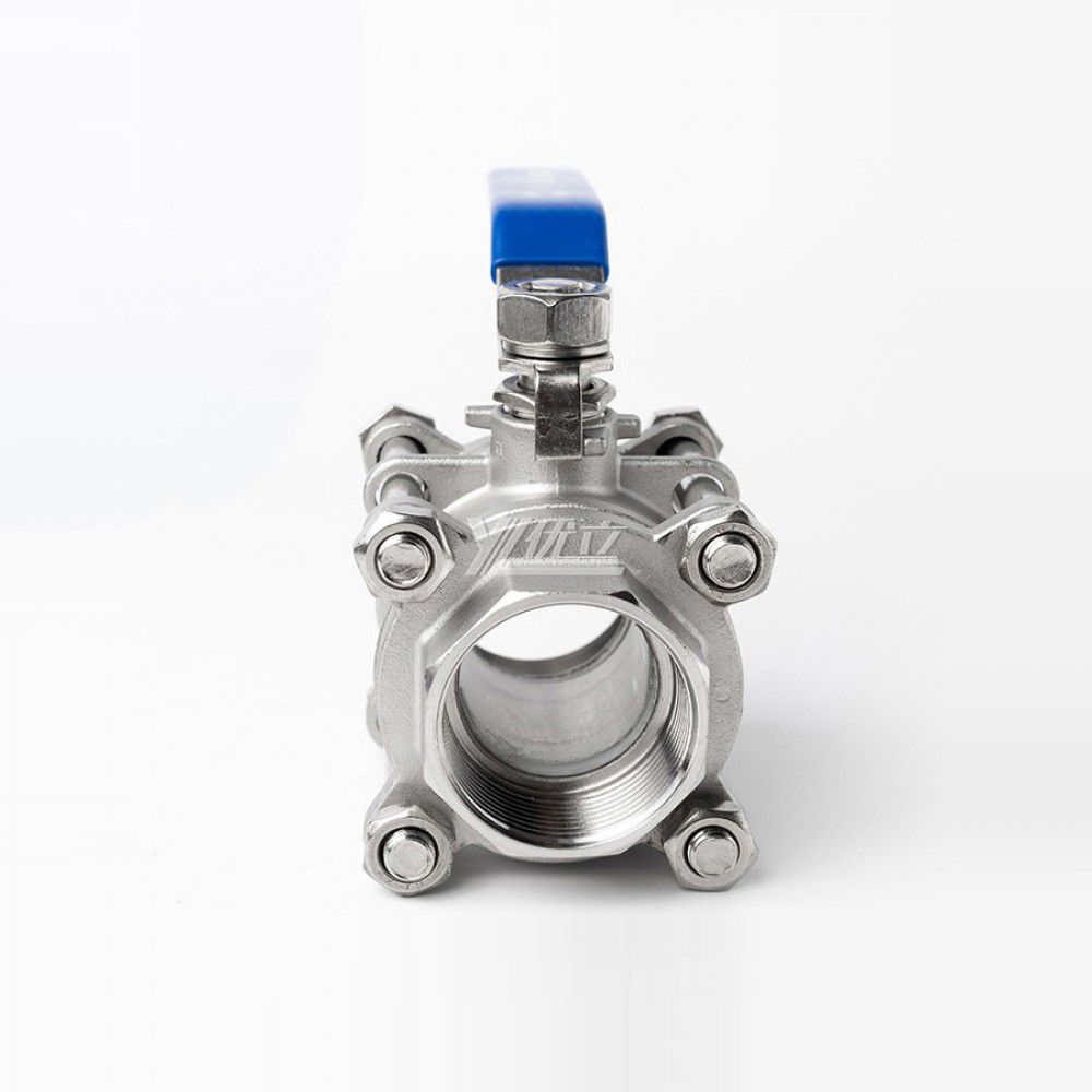 YOULI High Temperature 300 Degrees Celsius NPT BSP 1000psi 16-64bar 304 316  WCB Metal Seal Manual Three Piece Thread Ball Valve