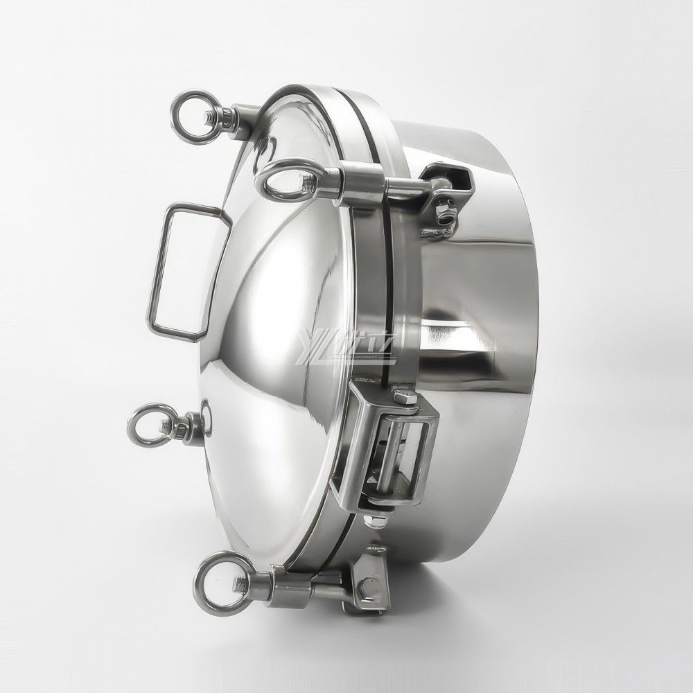 YOULI Hygienic Food Grade SS 304 316L Stainless Steel 0-6bar Cover Pressure Tanks Sanitary Round Outward Manhole Manway