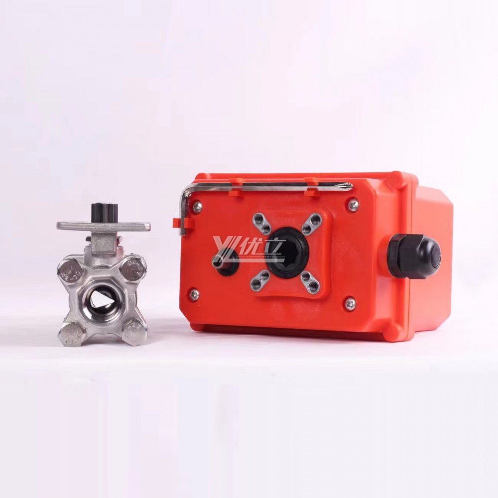 YOULI Customized NPT BSP 1.6mpa 304 316 AC220V  Ball V Type Motorized Electric Actuator 3-piece Thread Ball Valve