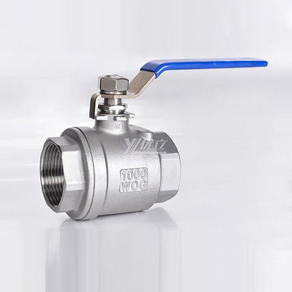 YOULI High Temperature RC NPT BSP 1000wog 1.6mpa 304 316 WCB Stainless Steel With Lock Manual 2PC Threaded Ball Valve