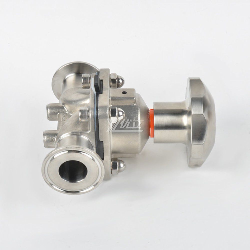 YOULI Hygienic Food Grade Sanitary Stainless Steel Handwheel 316L Medicine Membrane Manual Straight Tri Clamped Diaphragm Valve