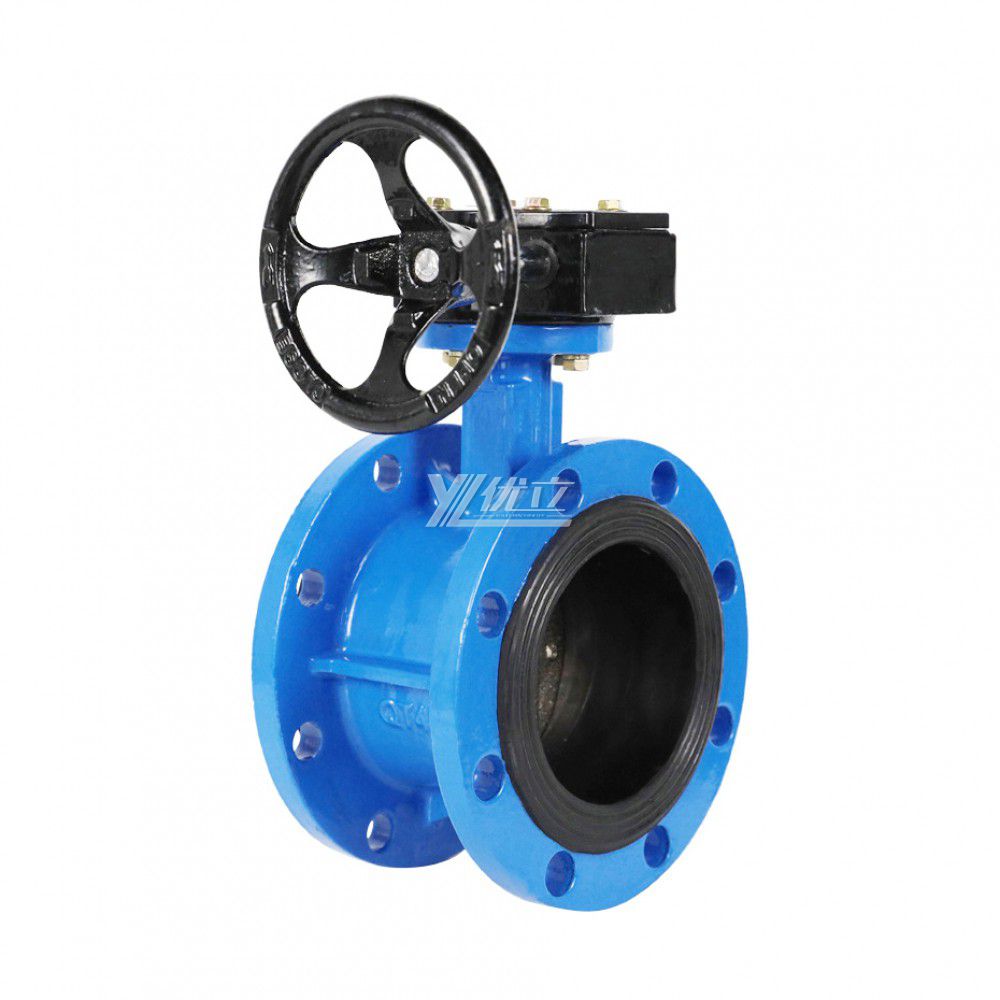 YOULI ANSI 150LB 304 316 Stainless Steel Cast Iron JIS 10K Pn16 WCB EPDM PTFE Manual Soft Seal Flanged Butterfly Valve