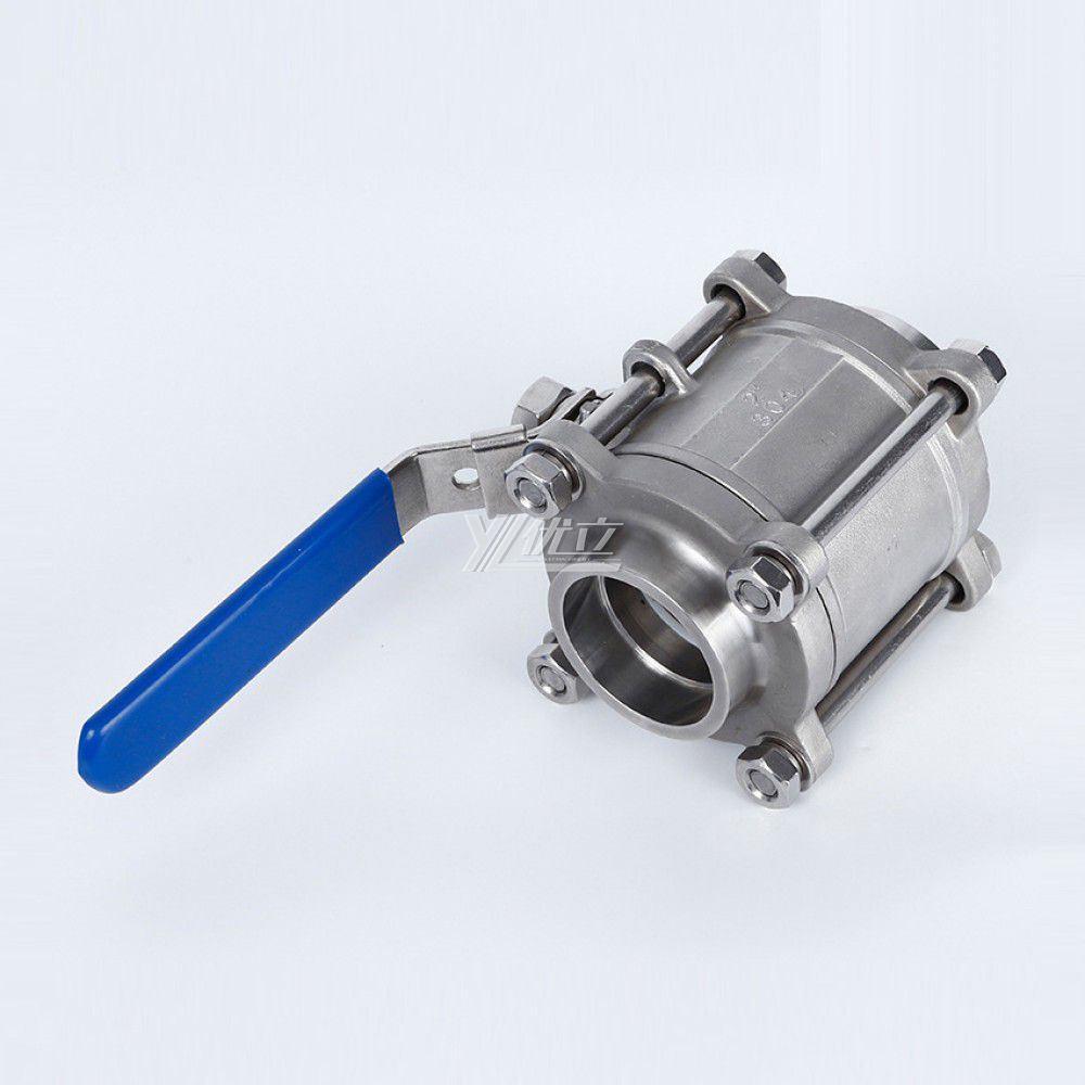 YOULI Durable Anti-leakage 1000WOG 1.6mpa Stainless Steel 304 316 Lever With Lock Manual 3 Piece Socket Welded Ball Valve