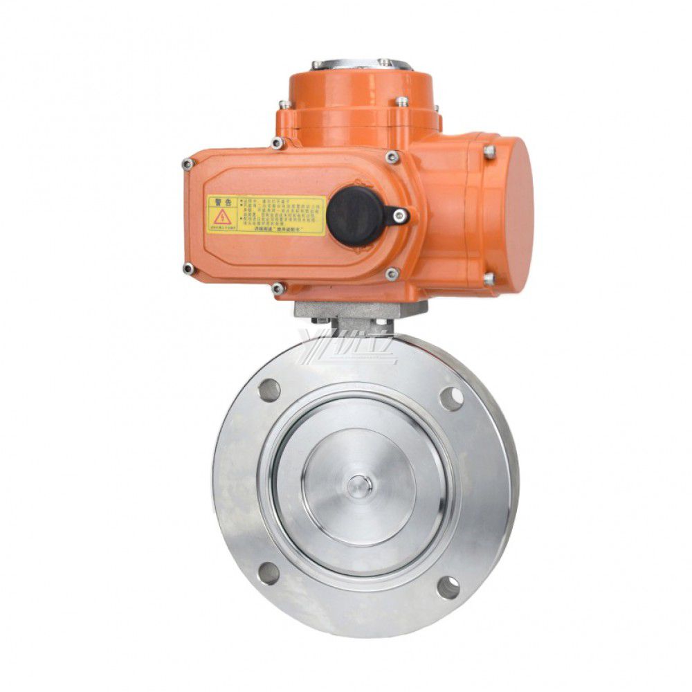 YOULI Stainless Steel 304 316 Carbon Steel Motorized AC220V Electric Performance GI Type High Vacuum Flange Butterfly Valve