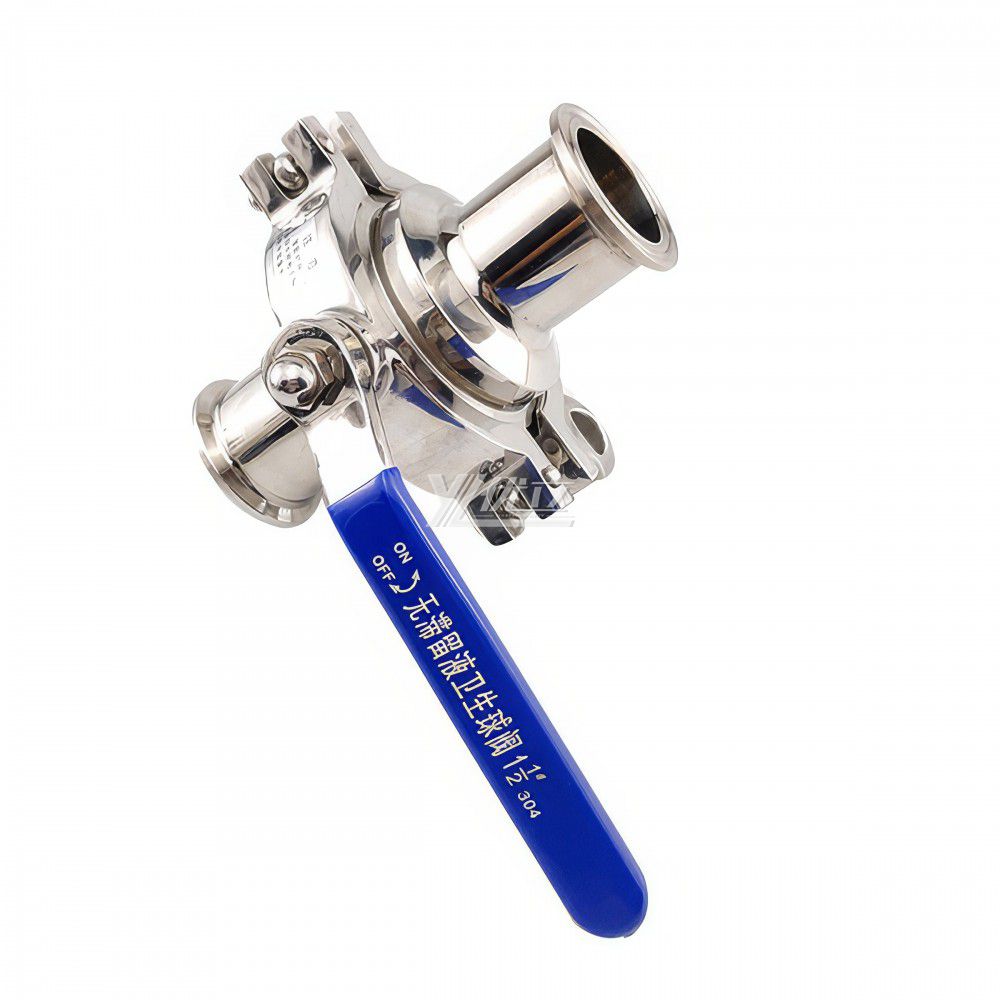 YOULI Hygienic Food Grade Sanitary Stainless Steel 304 316 zero Dead Beverage Milk Drink Manual Tri Clamed Ball Valve