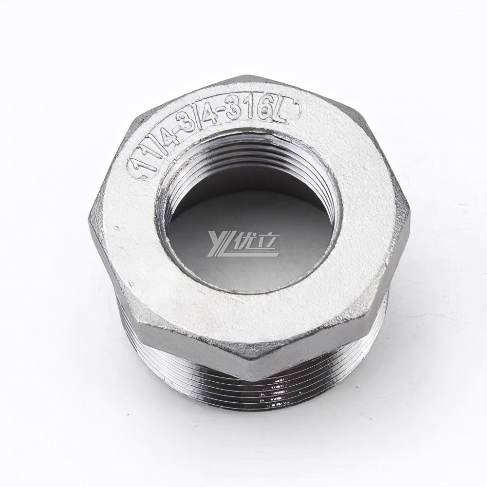 YOULI Stainless Steel 304 SS316L BSP NPT Pipe Fitting Hexagonal Reducing Threaded Bushing