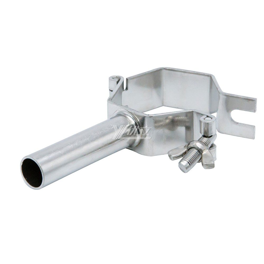 YOULI Sanitary Stainless Steel 304 Pipe Fittings Tri Clamp Tube Hex Pipe Holder With Handle Hexagon Pipe Holder