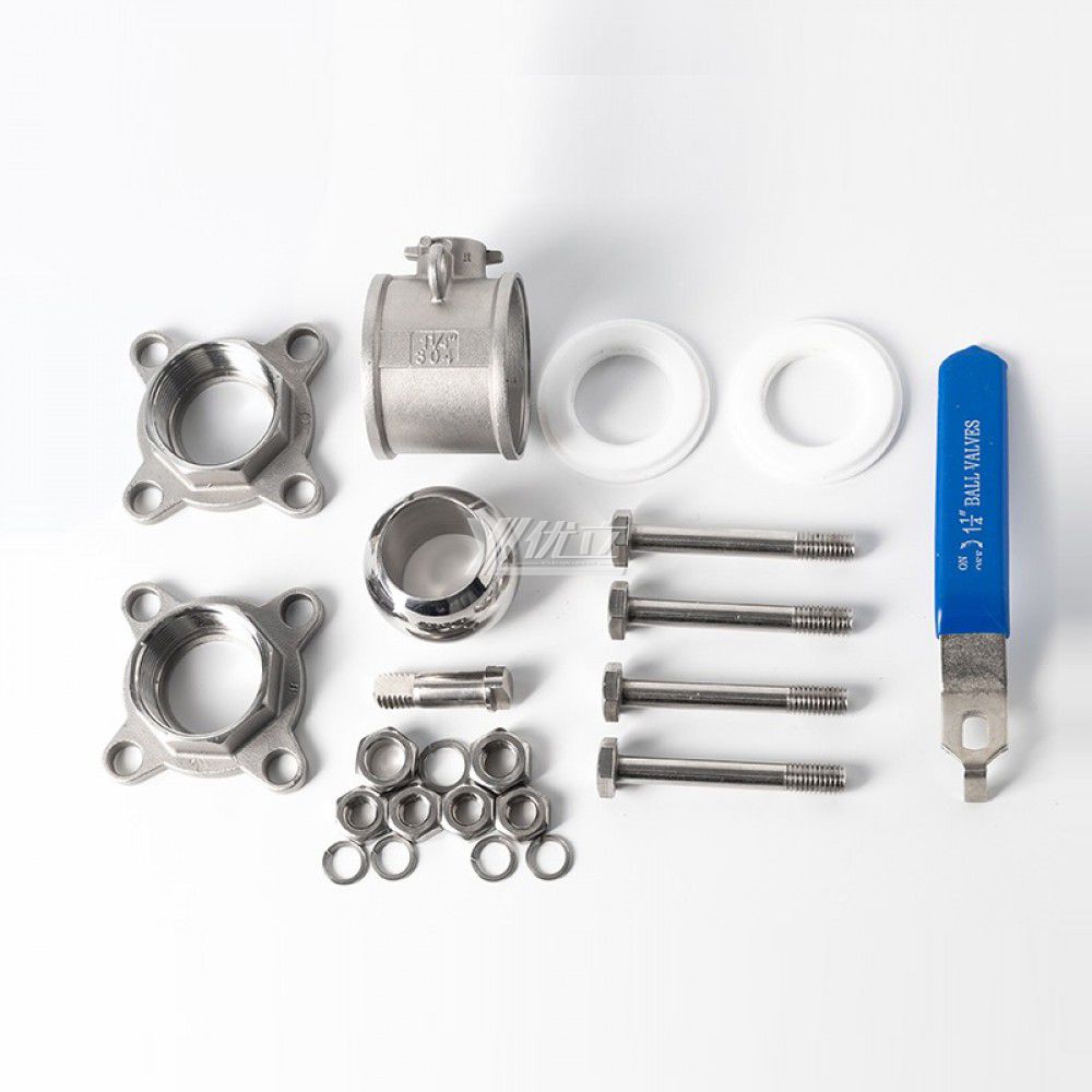 YOULI High Temperature 300 Degrees Celsius NPT BSP 1000psi 16-64bar 304 316  WCB Metal Seal Manual Three Piece Thread Ball Valve