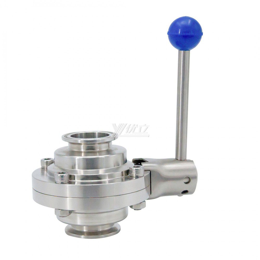 YOULI Hygienic Food Grade Sanitary Stainless Steel  304 316 Beverage Milk Drink Butterfly-Type Tri Clamped Ball Valve