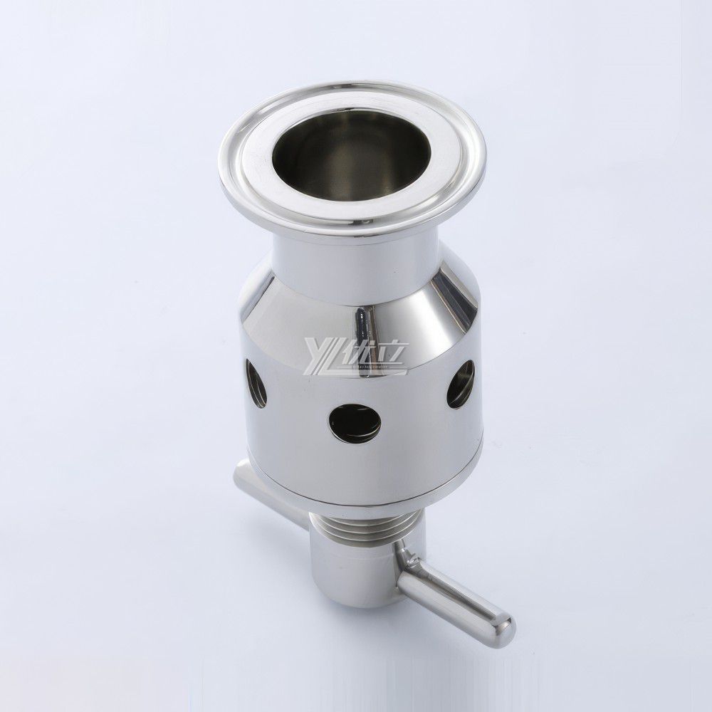 YOULI Hygienic Food Grade Sanitary Stainless Steel 304 316L Tri Clamped T Type Manual Adjustable Exhaust Valve Vent Valve