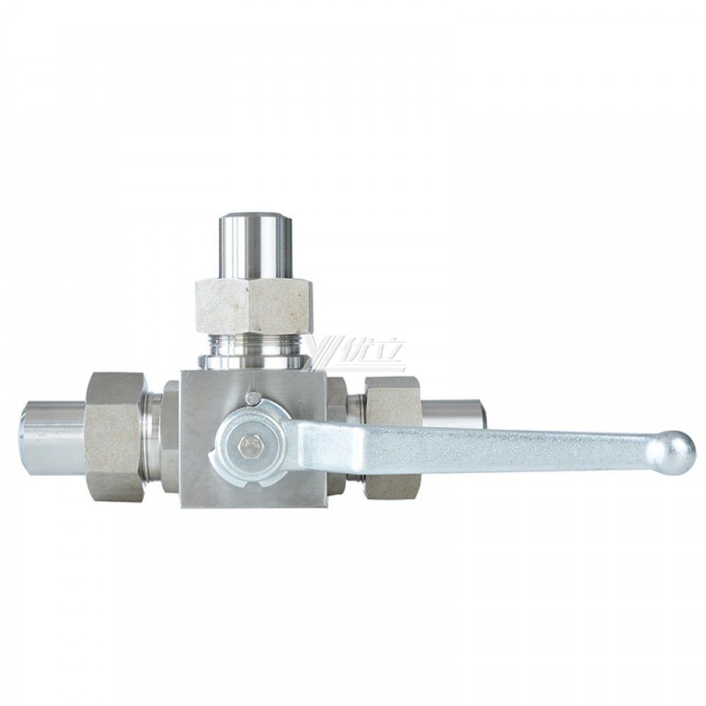YOULI PN500 Stainless Steel 304 316 KHB 31.5mpa 50mpa 6000psi High Pressure Union Butt Welded 3 Way Ball Valve