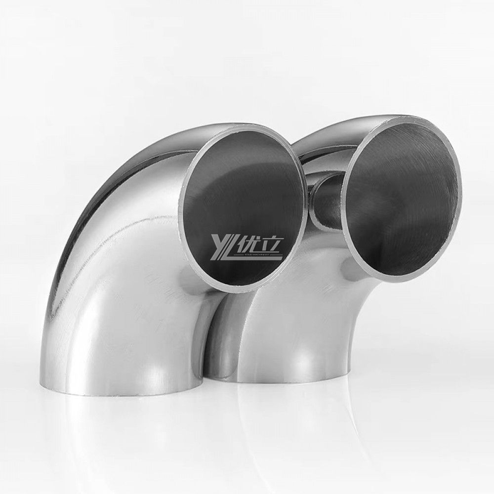 YOULI Hygienic Food Grade Sanitary Stainless Steel 304 SS316L 3A SMS ISO DIN Pipe Fitting 90 Degrees Welded Elbow