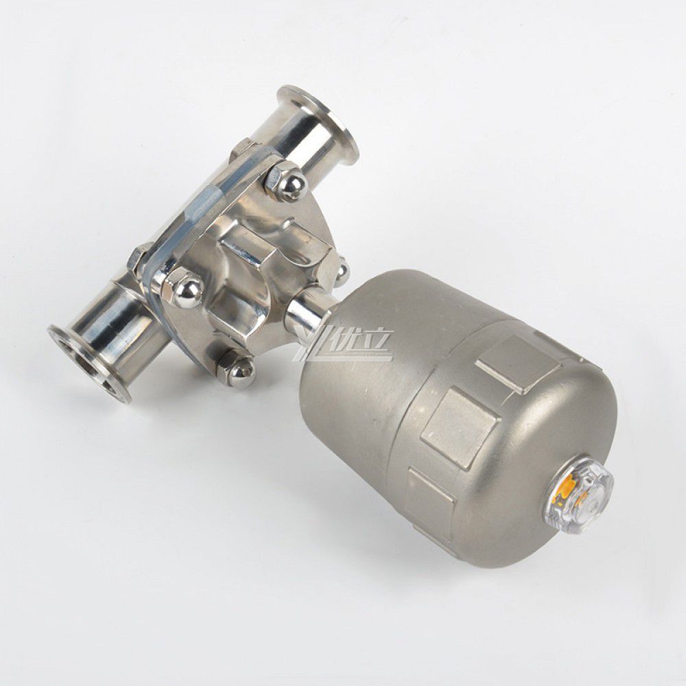 YOULI Hygienic Food Grade Sanitary Stainless Steel Head 316L Tri Clamped Pneumatic Diaphragm Valve Pneumatic