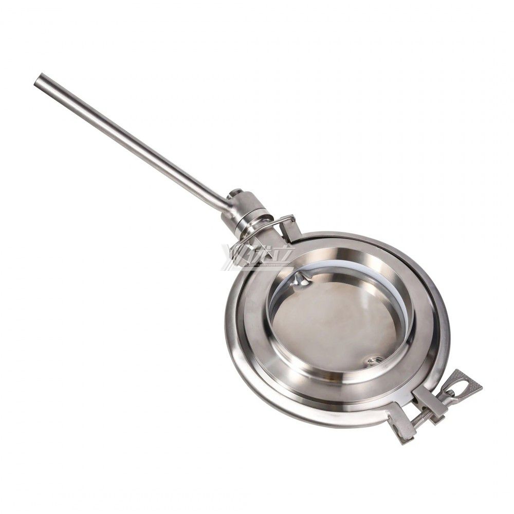 YOULI Hygienic Food Grade Stainless Steel 304 316L Sanitary Manual Welding Tri-clover Powder butterfly Valve