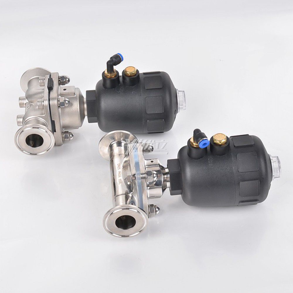 YOULI Premium Hygienic Food Grade Sanitary Stainless Steel 316L Silicon Biological Pneumatic Straight Diaphragm Valve Actuator