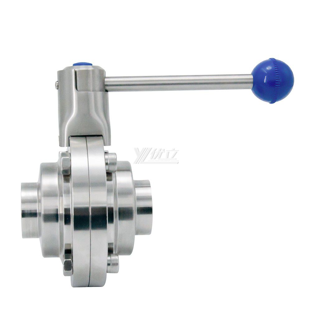 SS304 SS316L Stainless Steel Sanitary Butterfly Type Welded Ball Valve