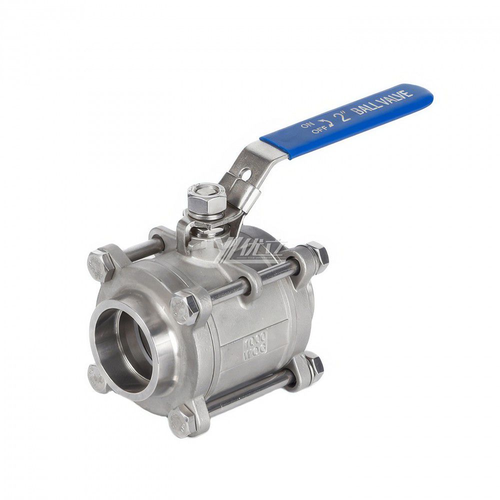 YOULI Durable Anti-leakage 1000WOG 1.6mpa Stainless Steel 304 316 Lever With Lock Manual 3 Piece Socket Welded Ball Valve