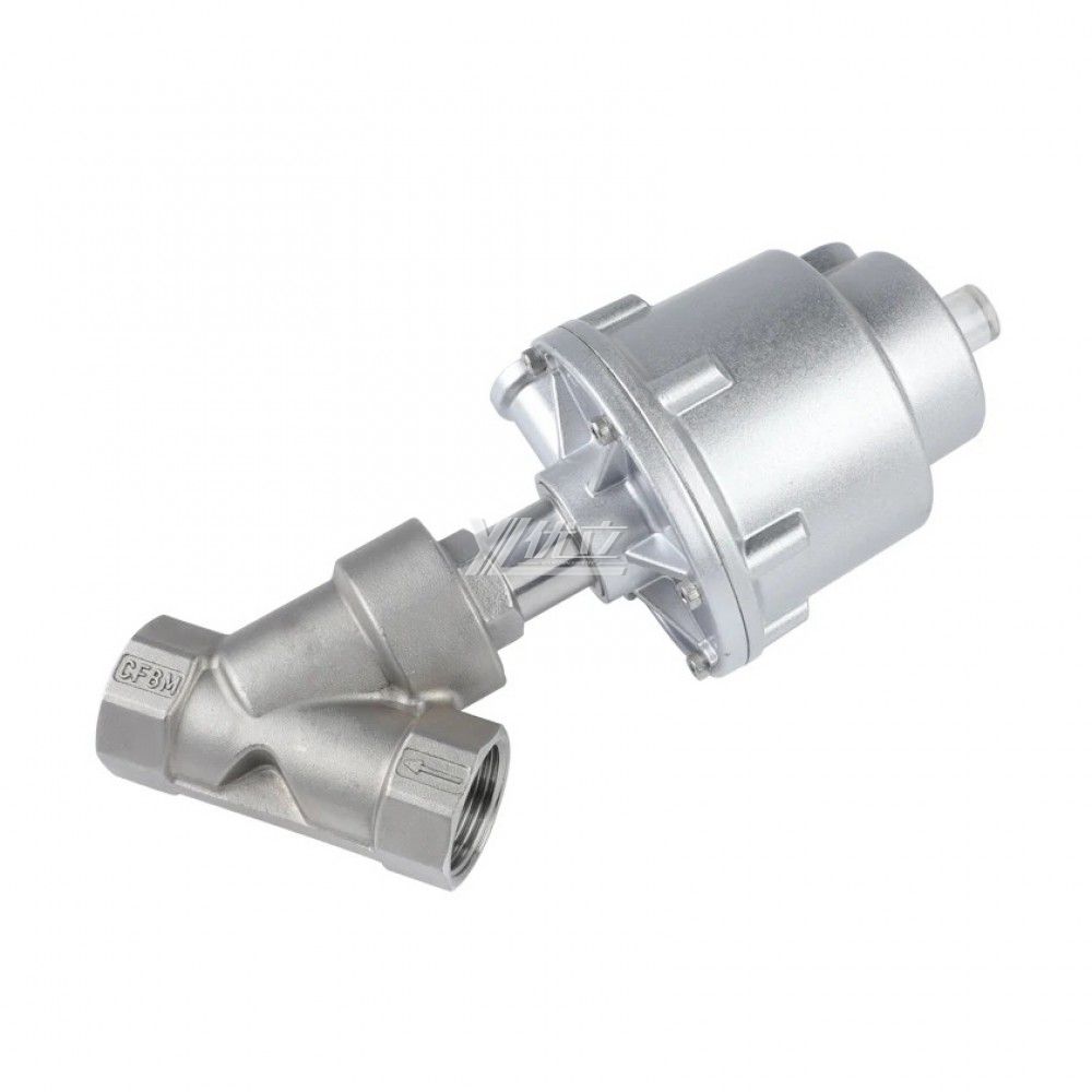 YOULI 304 316 BSP NPT RC Aluminum Alloy Head GM Pneumatic Female Screw Threaded Angle Seat Valve