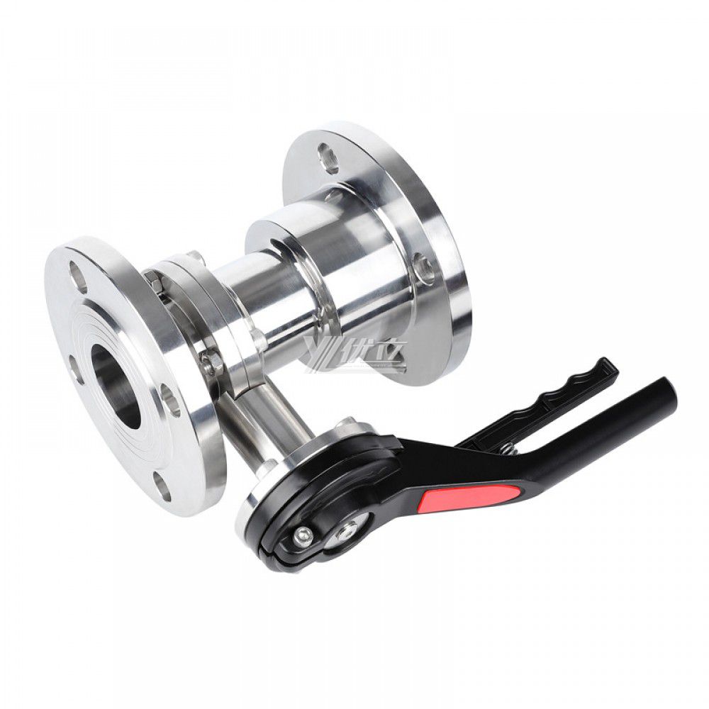 YOULI Hygienic Food Grade Stainless Steel 304 316L Silicon Sanitary Manual One Piece Flnaged Check Butterfly Valve