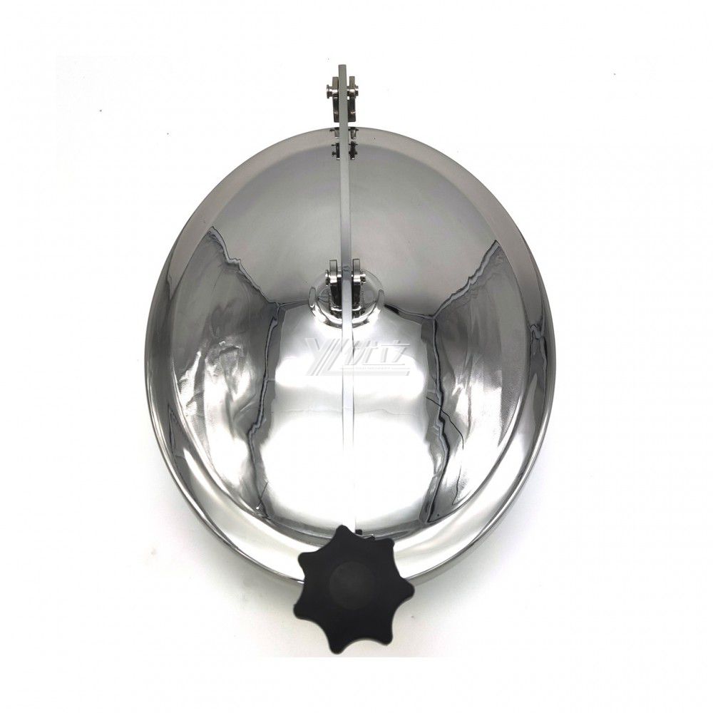 YOULI Hygienic Food Grade SS 304 316L Stainless Steel Cover with Plastic Handle No Pressure Tanks Elliptical Outward Manhole