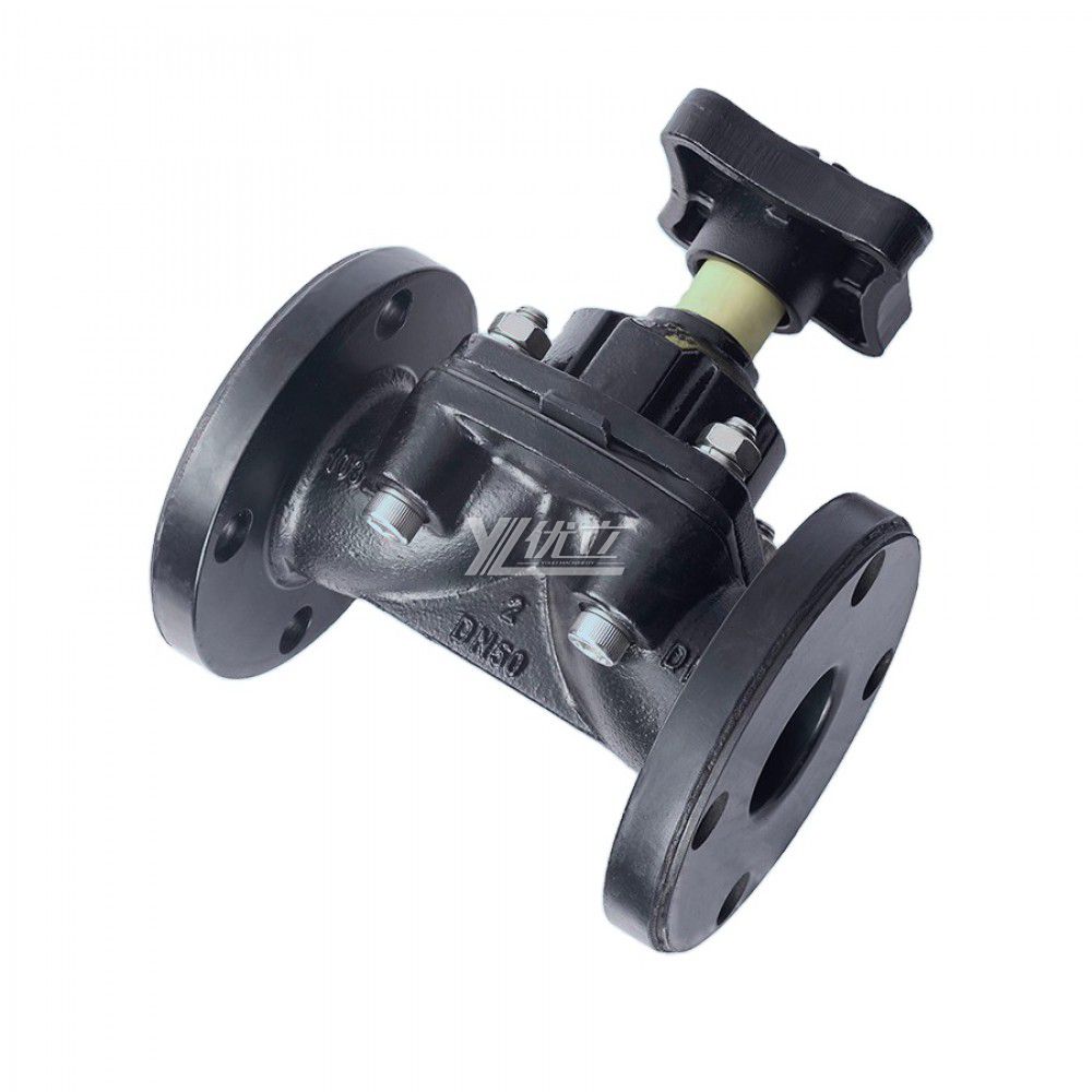 YOULI EG41J Stainless Steel BS ANSI 150LB 304 316 Cast Iron  WCB Manual Rubber Lined Flange Diaphragm Valve