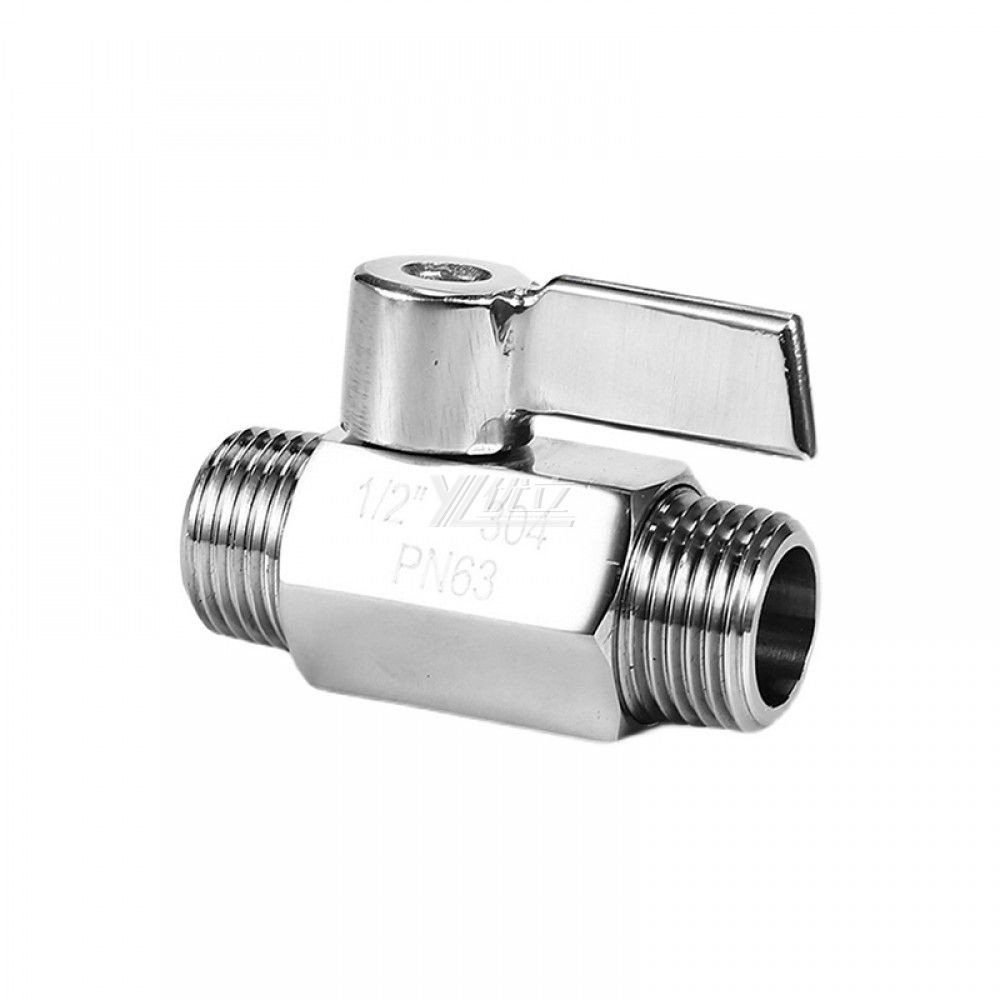 YOULI Best-selling 1/8" 1/4" 3/8"  RC NPT BSP 1000WOG PN63 304 316 Stainless Steel Manual Mini Double Male Threaded Ball Valve