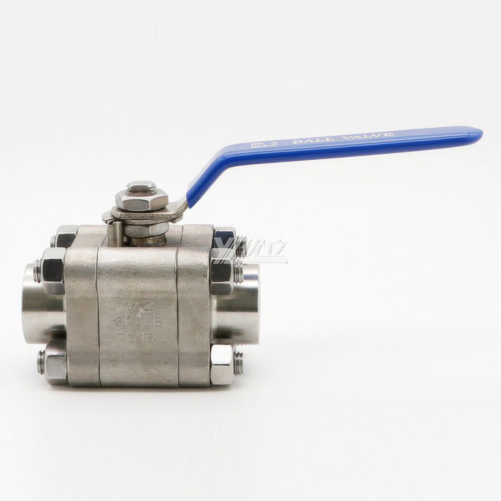 YOULI High Pressure NPT BSP A105 800lb 304 316 Stainless Steel Forged Manual 3PC Threaded Socket Welded Ball Valve