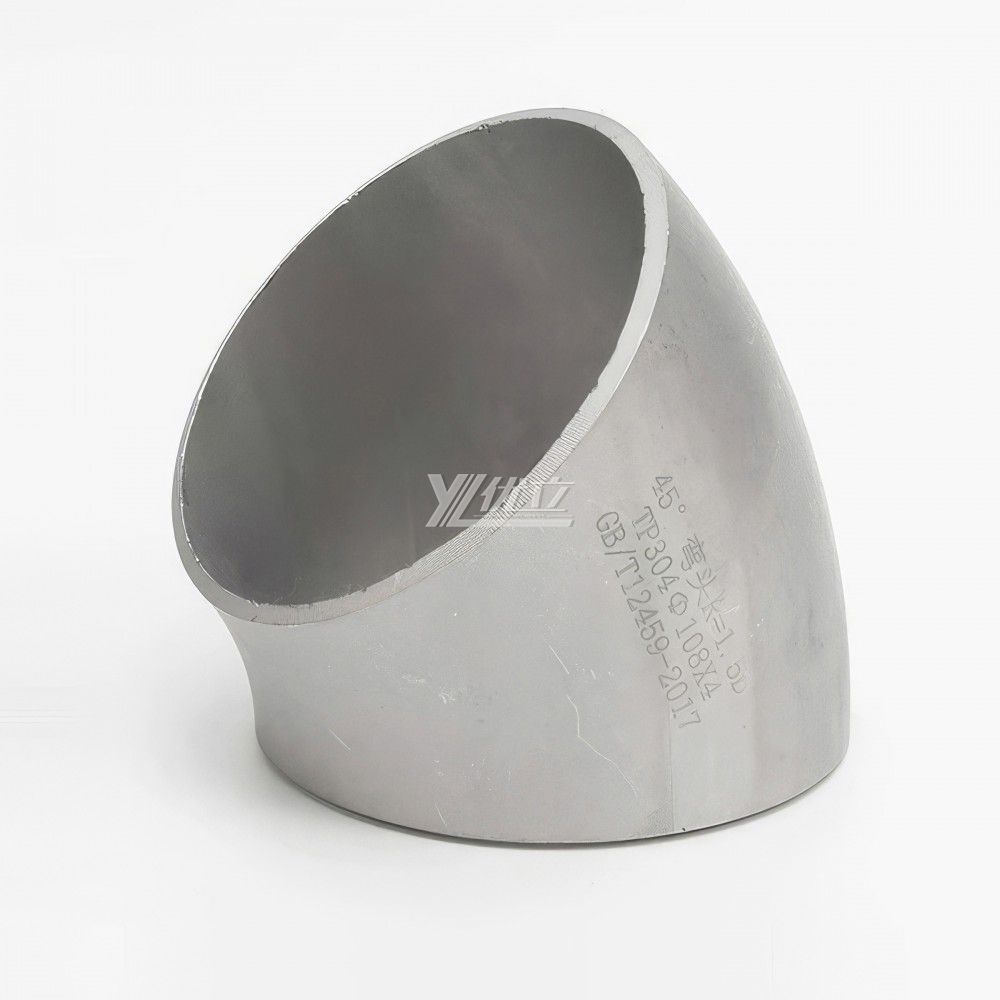 YOULI Industrial Shot Blasting Pickling Stainless Steel ANSI SCH40-SCH160  304 SS316L Pipe Fitting 45 Degrees Butt Welding Elbow