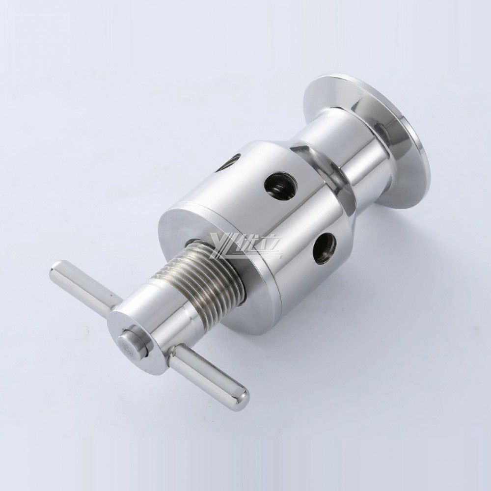 YOULI Hygienic Food Grade Sanitary Stainless Steel 304 316L Tri Clamped T Type Manual Adjustable Exhaust Valve Vent Valve