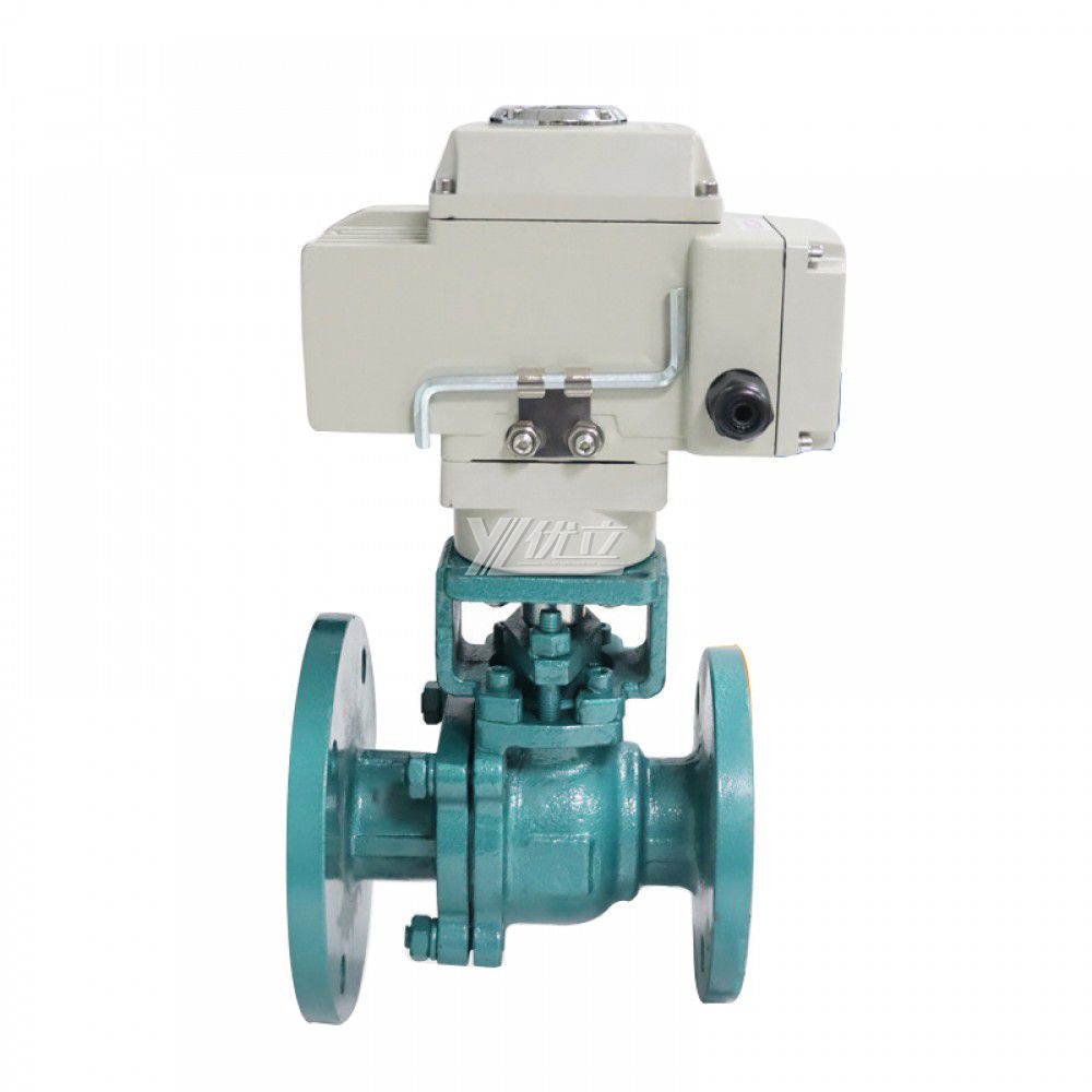 YOULI 150LB 304 316 JIS 10K 1.6mpa WCB Stainless Steel AC220V Fluorine Lining F4 PFA F46 Motorized Electric Flange Ball Valve