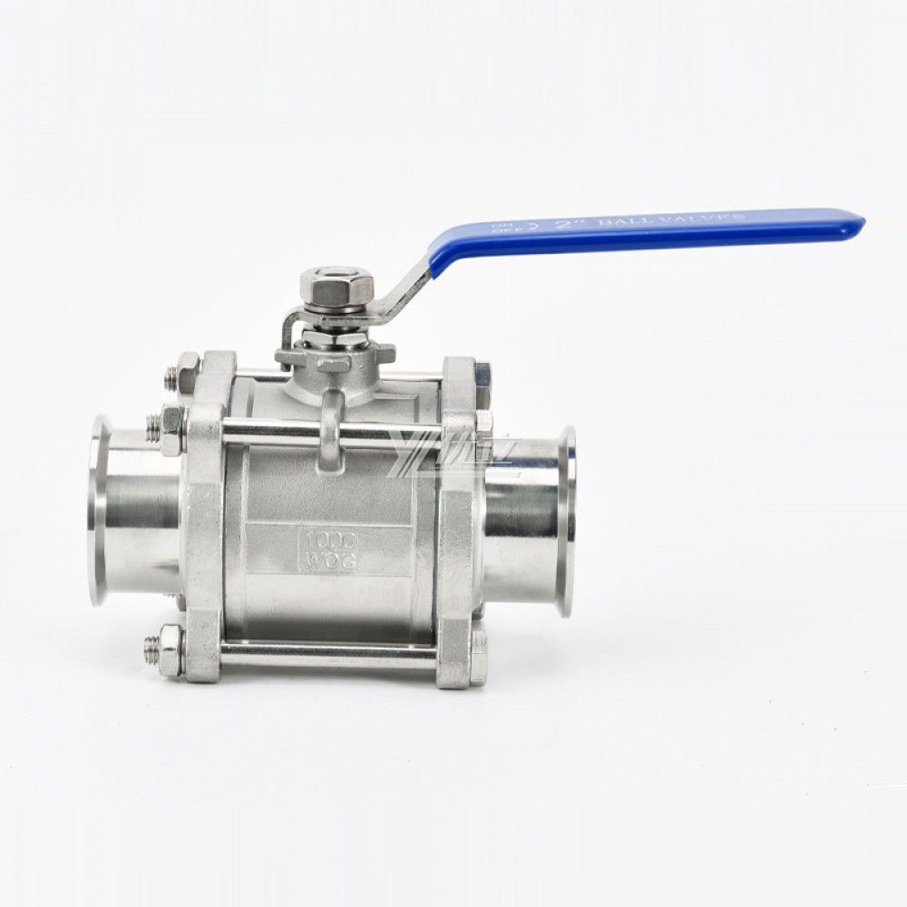 YOULI Stainless Steel high temperature 1.6mpa PN16 304 316 Clamp 50.5mm manual tri Clamped 3PC ball Valve