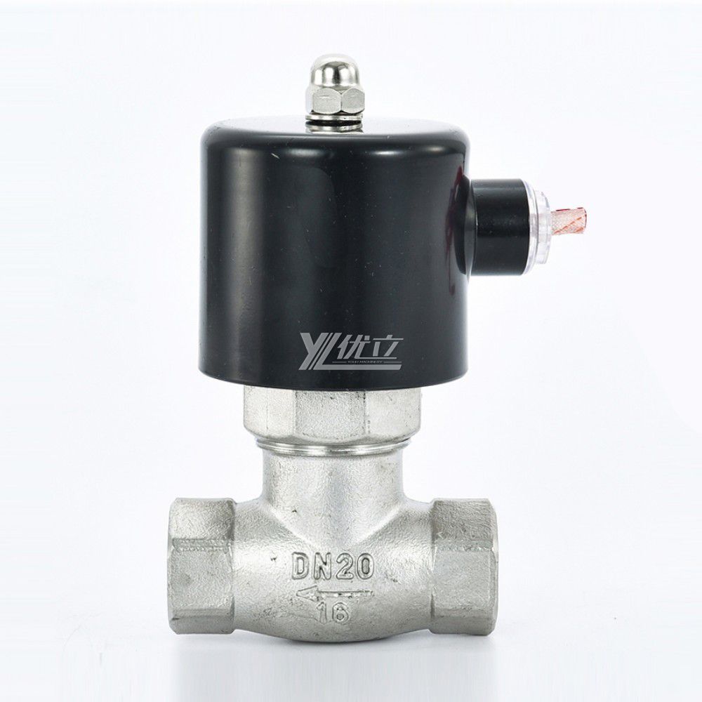 YOULI ZQDF Stainless Steel 304 316 Brass Steam High Temperature AC220V DC24V Gas Straight Female Thread Solenoid Valve