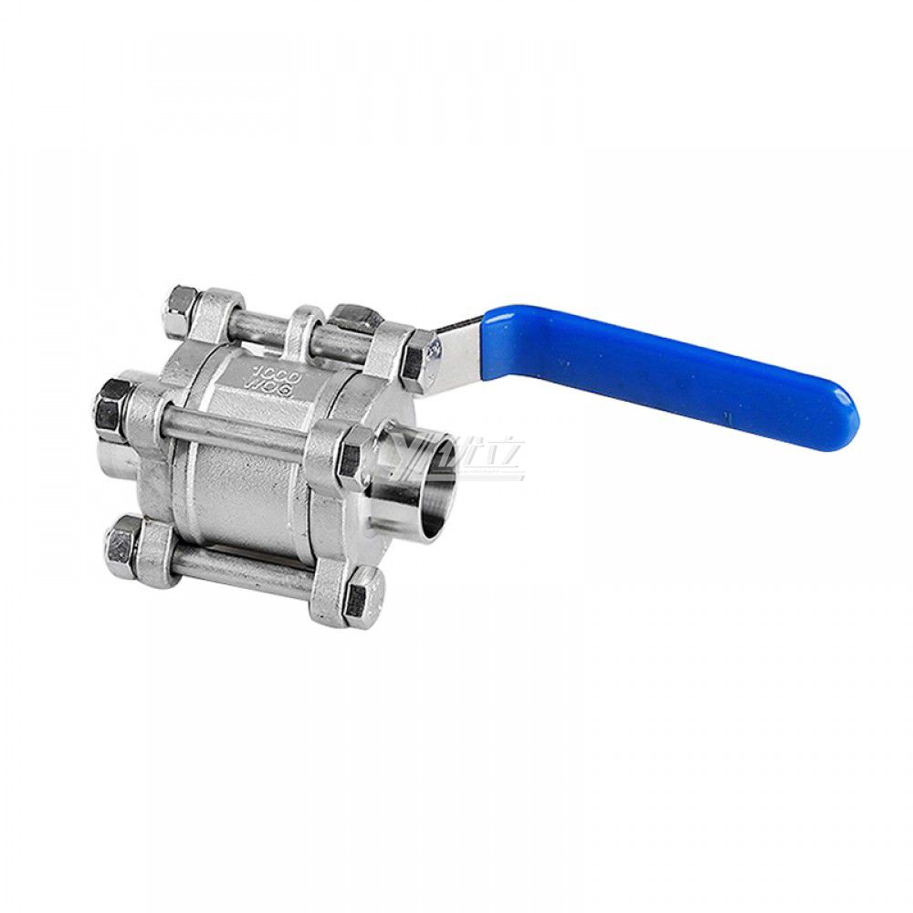 YOULI Hygienic Food Grade Sanitary Stainless Steel 304 316L Beverage,milk Drink 3PC Double Butt Welded Ball Valve