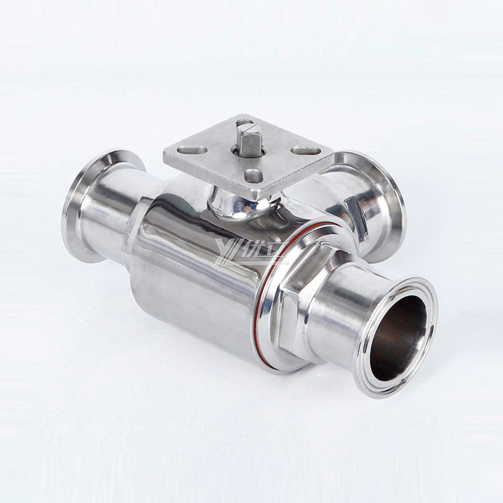 YOULI Hygienic Food Grade Sanitary Stainless Steel 304 316 Non Retention Manual 3 Way Tri Clamped Ball Valve